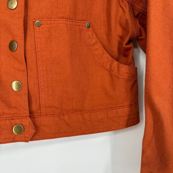 Urban Outfitters Gigi Cropped Gas Jacket Little Fires Everywhere Rust Medium - Picture 6 of 12